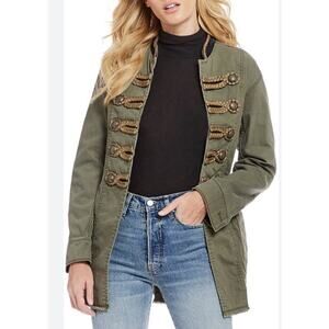 Free People Military-style Passenger Jacket Small Moss Green Fashion Long Coat